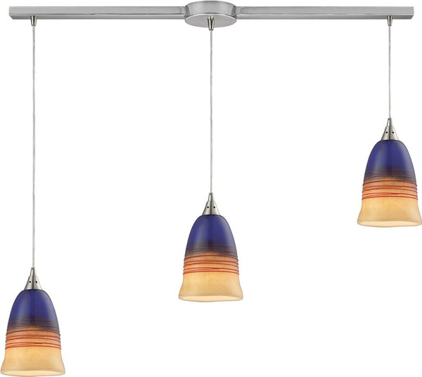 Canyon 3 Light Pendant In Satin Nickel