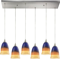 Canyon 6 Light Pendant In Satin Nickel