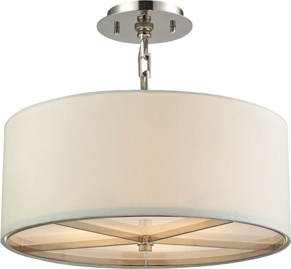Selma 3 Light Pendant In Polished Nickel - Small