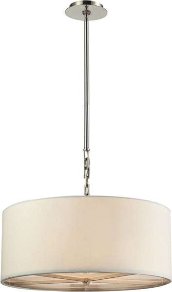 Selma 3 Light Pendant In Polished Nickel - Large