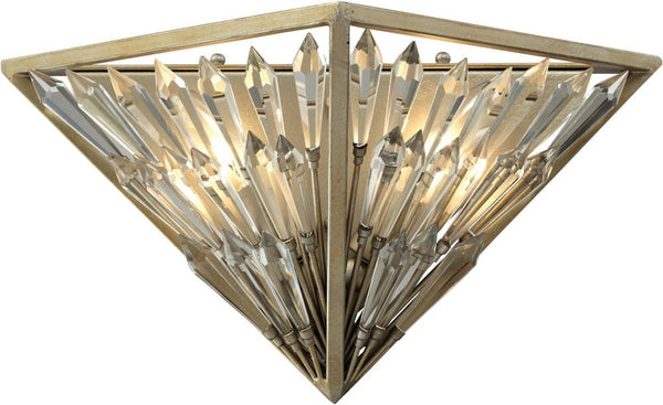 Viva Natura 2 Light Wall Sconce In Aged Silver