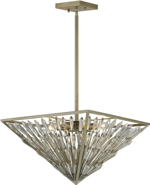 Viva Natura 6 Light Pendant In Aged Silver