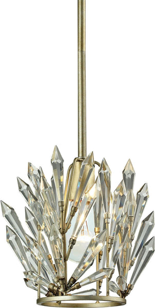 Viva Natura 1 Light Pendant In Aged Silver