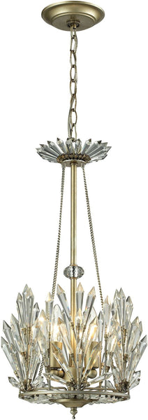 Viva Natura 3 Light Pendant In Aged Silver