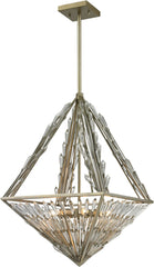 Viva Natura 6 Light Pendant In Aged Silver
