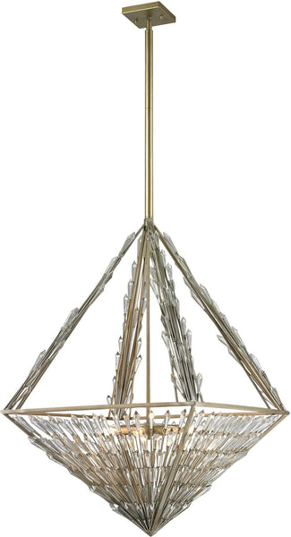 Viva Natura 8 Light Pendant In Aged Silver