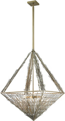 Viva Natura 8 Light Pendant In Aged Silver