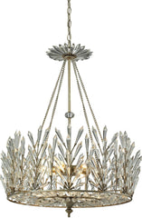 Viva Natura 6 Light Chandelier In Aged Silver