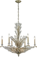 Viva Natura 9 Light Chandelier In Aged Silver