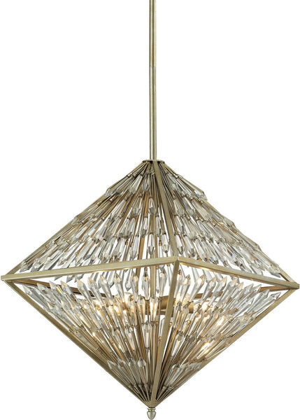 Viva Natura 6 Light Chandelier In Aged Silver