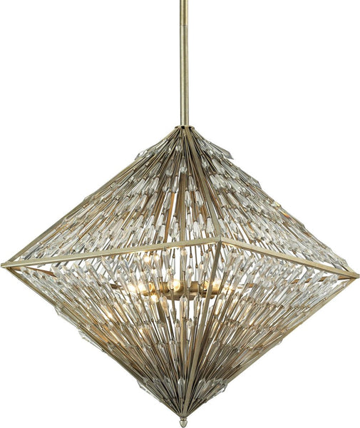 Viva Natura 8 Light Chandelier In Aged Silver