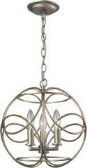 Chandette 3 Light Pendant In Aged Silver