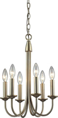 Chandette 6 Light Chandelier In Aged Silver