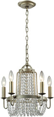 Chandette 5 Light Chandelier In Aged Silver