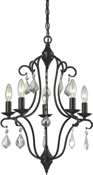 Chandette 5 Light Chandelier In Oil Rubbed Bronze