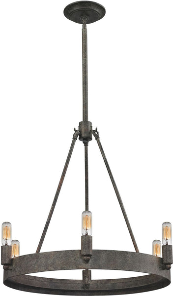 Lewisburg 6 Light Chandelier In Malted Rust