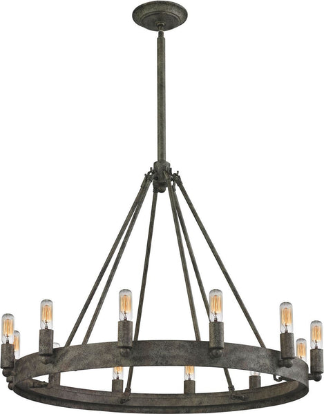 Lewisburg 12 Light Chandelier In Malted Rust
