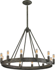 Lewisburg 12 Light Chandelier In Malted Rust