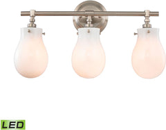 Jaelyn 3 Light Led Vanity In Brushed Nickel