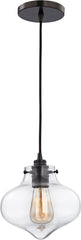 Kelsey 1 Light Pendant In Oil Rubbed Bronze and Clear Glass