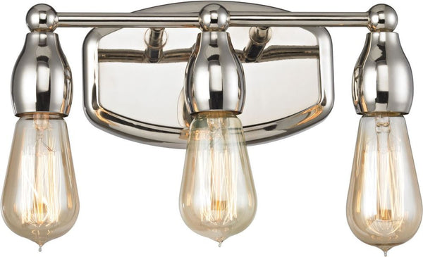 Vernon 3 Light Vanity In Polished Nickel