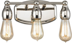 Vernon 3 Light Vanity In Polished Nickel