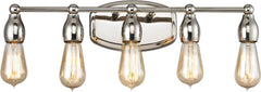 Vernon 5 Light Vanity In Polished Nickel