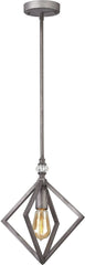 Milo 1 Light Pendant In Weathered Zinc