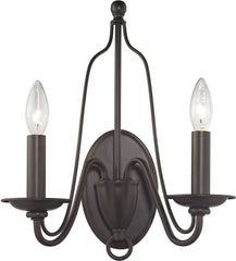 Monroe 2 Light Wall Sconce In Oil Rubbed Bronze