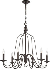 Monroe 6 Light Chandelier In Oil Rubbed Bronze