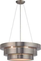 Layers 3 Light Chandelier In Brushed Stainless