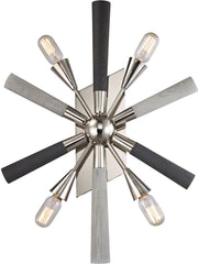 Solara 4 Light Wall Sconce In Polished Chrome
