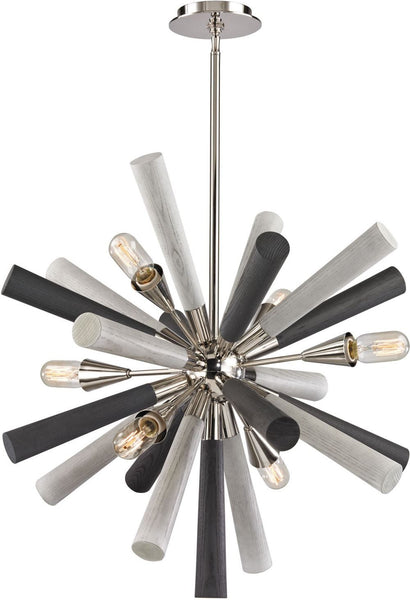 Solara 6 Light Chandelier In Polished Nickel