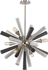 Solara 6 Light Chandelier In Polished Nickel