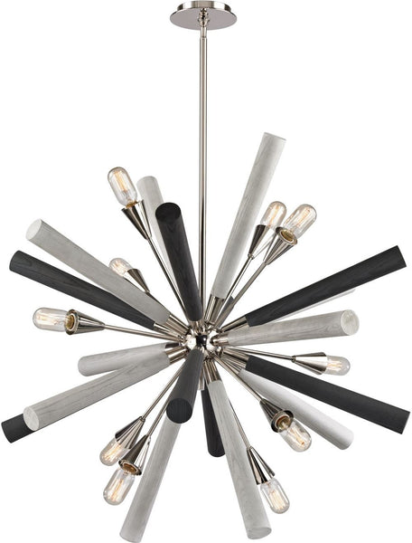 Solara 10 Light Chandelier In Polished Nickel