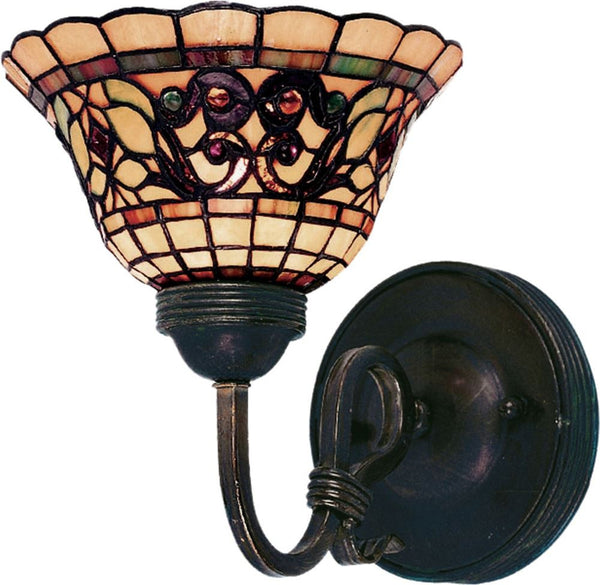 Tiffany Buckingham 1 Light Wall Sconce In Vintage Antique