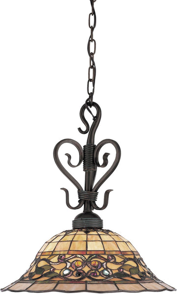 Tiffany Buckingham 1 Light Pendant In Vintage Antique
