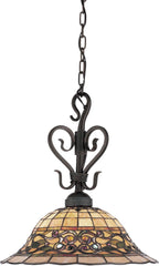 Tiffany Buckingham 1 Light Pendant In Vintage Antique