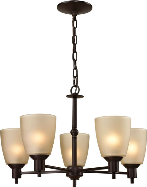 Jackson 5 Light Chandelier In Oil Rubbed Bronze
