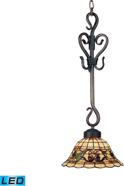 Tiffany Buckingham 1 Light Led Pendant In Vintage Antique