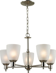 Jackson 5 Light Chandelier In Brushed Nickel