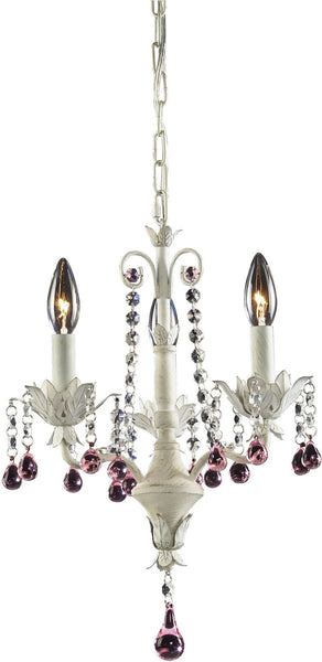 Elise 3 Light Chandelier In Antique White