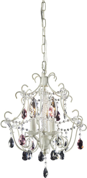 Elise 3 Light Chandelier In Antique White
