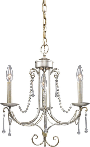 Tambridge 3 Light Chandelier In Antique Silver