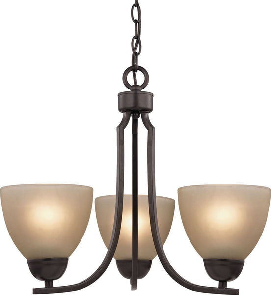 Kingston 3 Light Chandelier In Oil Rubbed Bronze