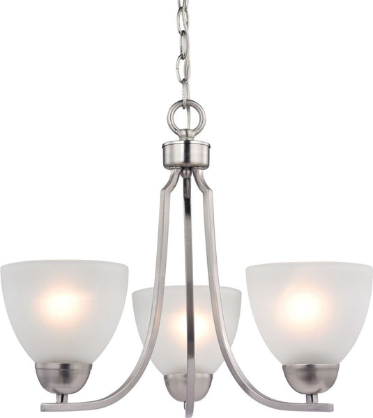 Kingston 3 Light Chandelier In Brushed Nickel