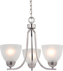 Kingston 3 Light Chandelier In Brushed Nickel