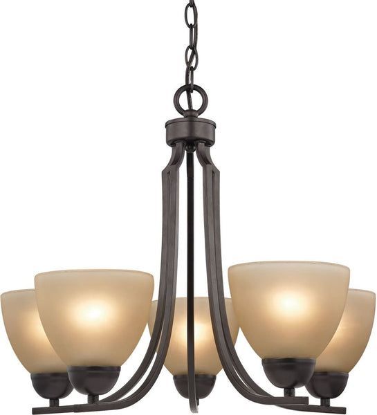 Kingston 5 Light Chandelier In Oil Rubbed Bronze