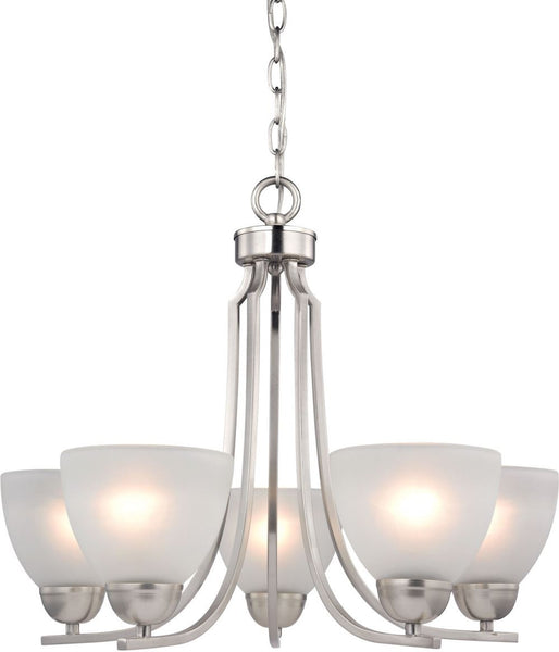 Kingston 5 Light Chandelier In Brushed Nickel
