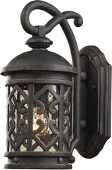 Tuscany Coast 1 Light Outdoor Sconce In Weathered Charcoal